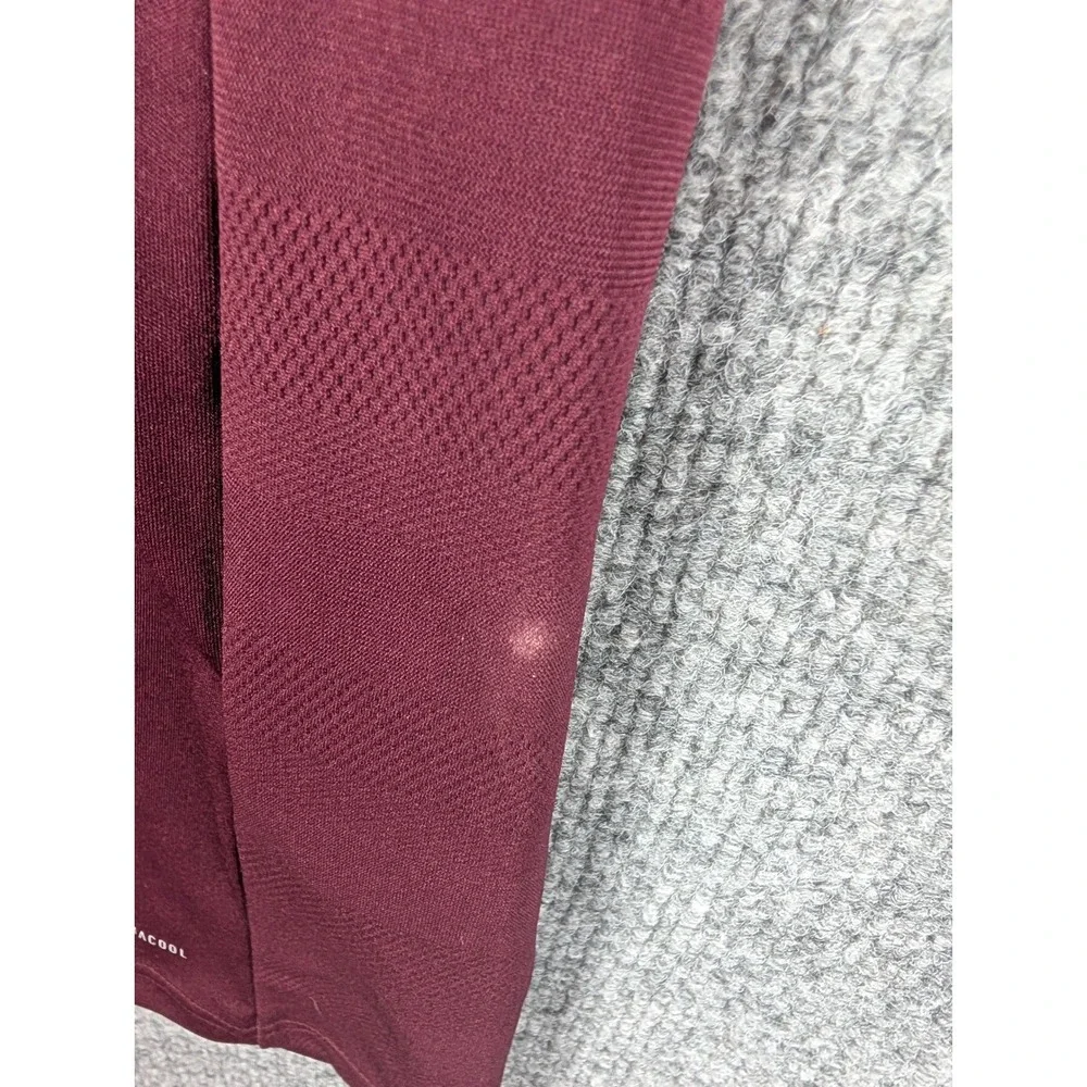 Adidas Climacool Mens Small Quarter Zip Training Shirt Maroon Soccer